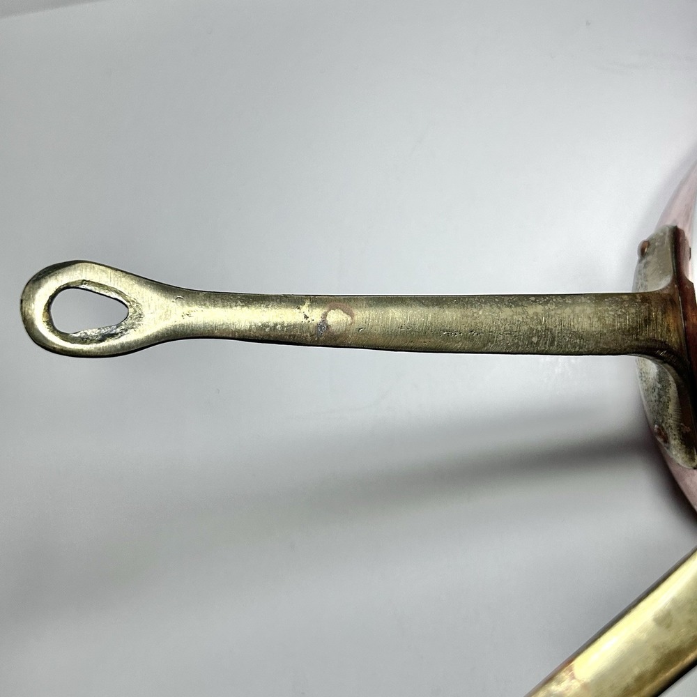 Vintage Taurus Portuguese Copper Double Boiler with Ceramic Insert Brass Handle - Picture 6 of 12